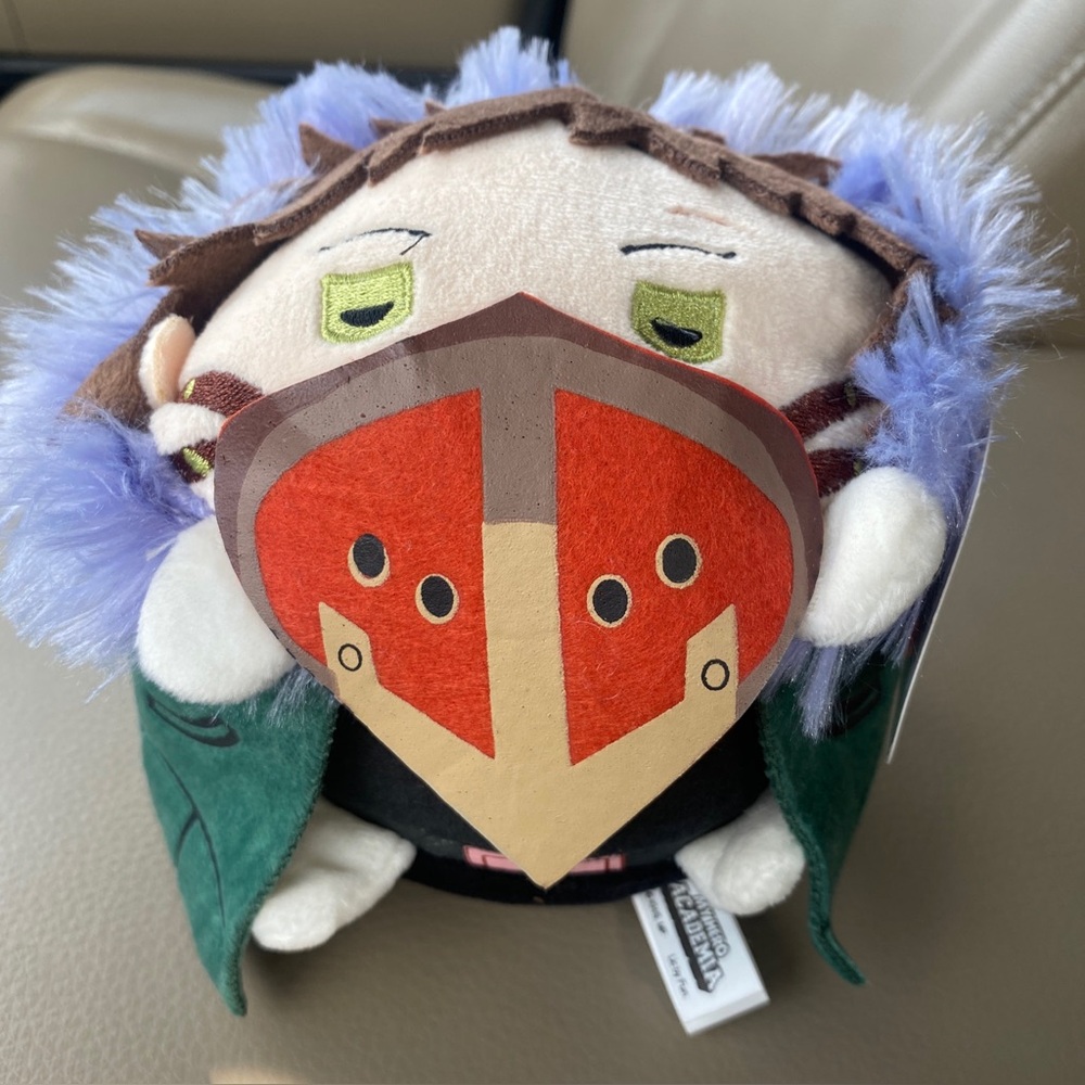 Plush Stuffed Animal with Shield - Purple and Red